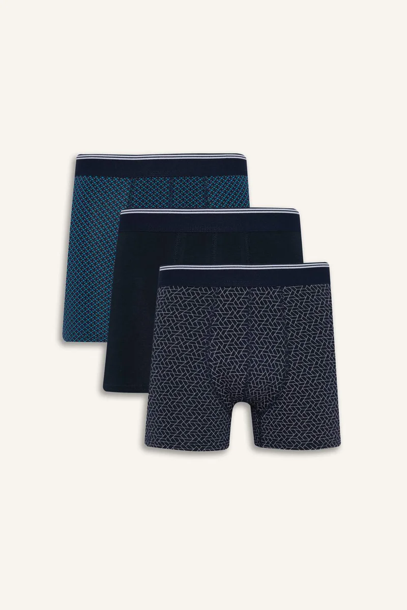 ديفاكتو Regular Fit Printed 3 Piece Boxers