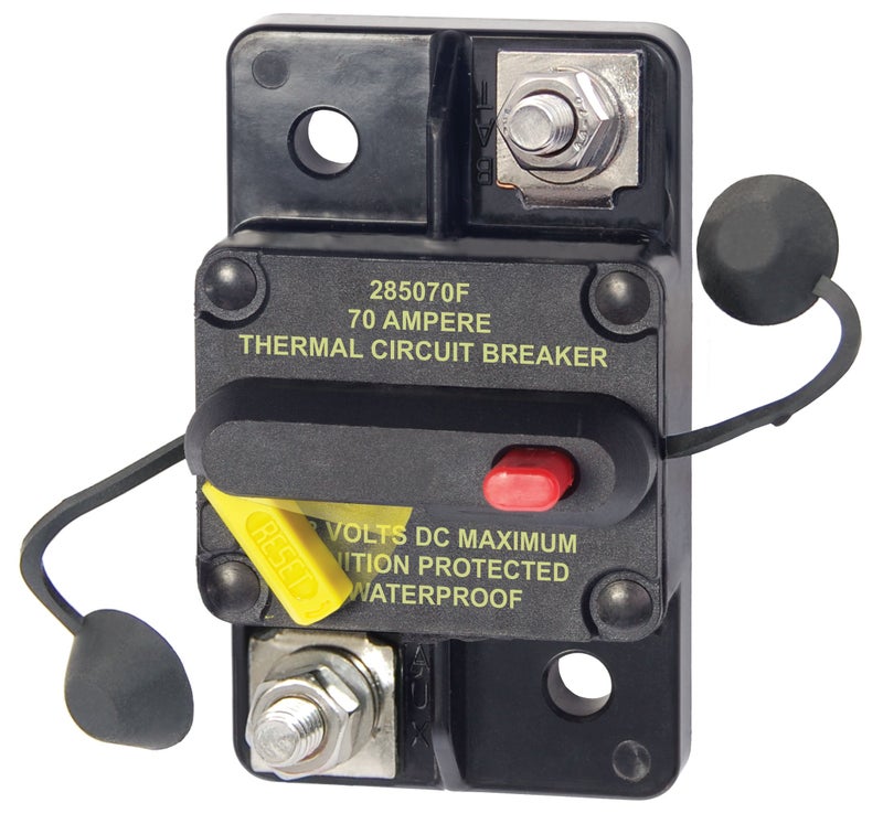 Blue Sea Systems 7185 285-Series Thermal Circuit Breaker, Surface Mount, 48V DC, 70A - Image 3