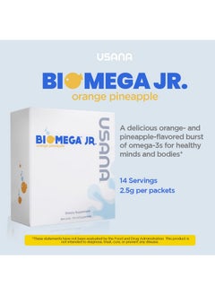 USANA USANA BiOmega Jr. Fish Oil Supplement with Omega 3 Fatty Acids for Kids 4+ - 14 Packets  - Image 3