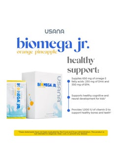 USANA USANA BiOmega Jr. Fish Oil Supplement with Omega 3 Fatty Acids for Kids 4+ - 14 Packets  - Image 5