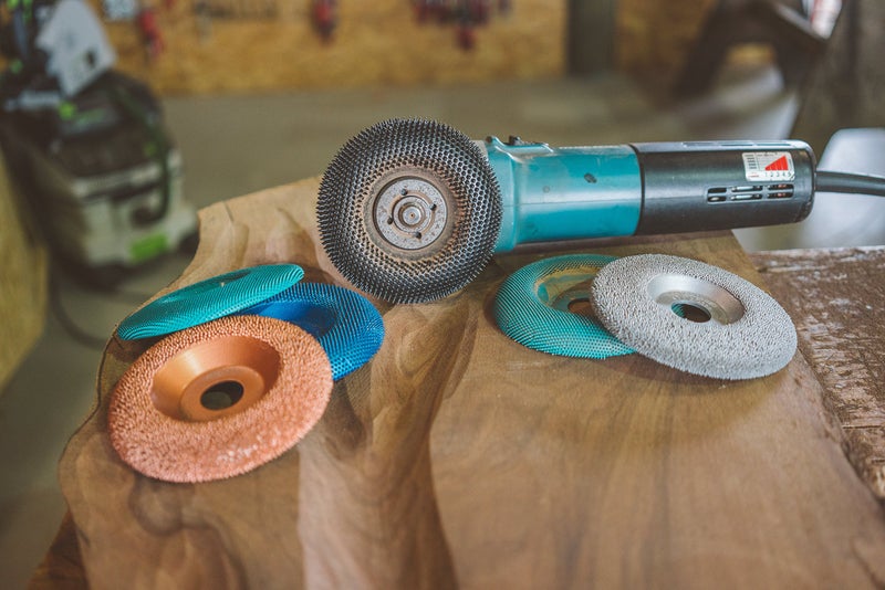 Kutzall Original Shaping Disc - Coarse, 4-1⁄2" (114.3mm) Diameter x 7⁄8" (22.2mm) Bore - Woodworking Angle Grinder Attachment for DeWalt, Bosch, Milwaukee. Abrasive Tungsten Carbide, SD412O390 - Image 5