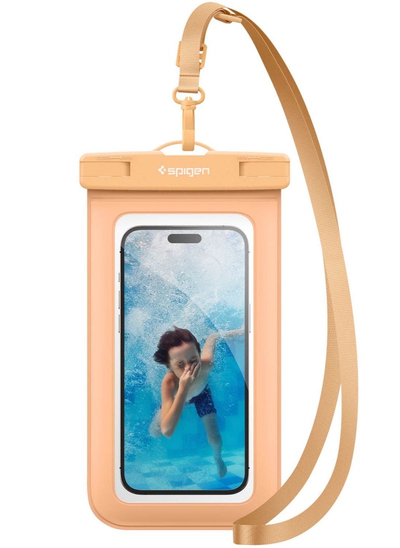 Spigen - Universal Waterproof Phone case [1 Pack] IPX8 Pouch A601 Compatible with iPhone, Samsung Galaxy and Smartphone Up to 7 inches - Apricot - Image 1