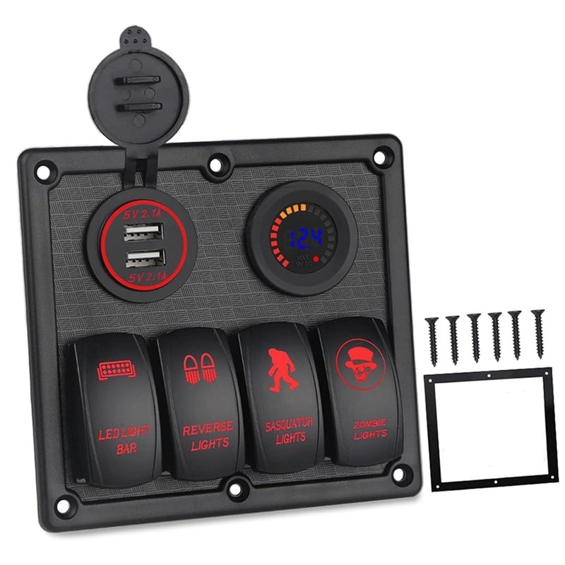 Wivplex USB Car Charger and Rocker Switch Panel - Image 1