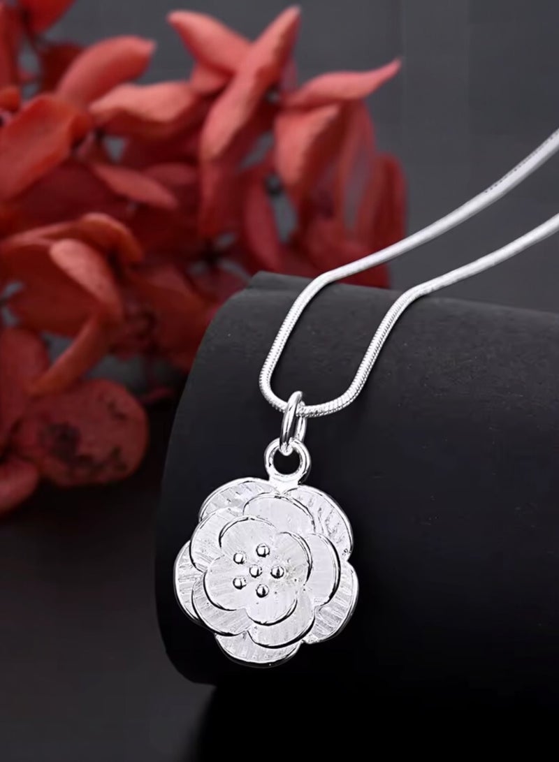 نيو ستايل سلسال نسائي بتصميم راقي وأنيق مطلي بالفضة 925 - Image 2