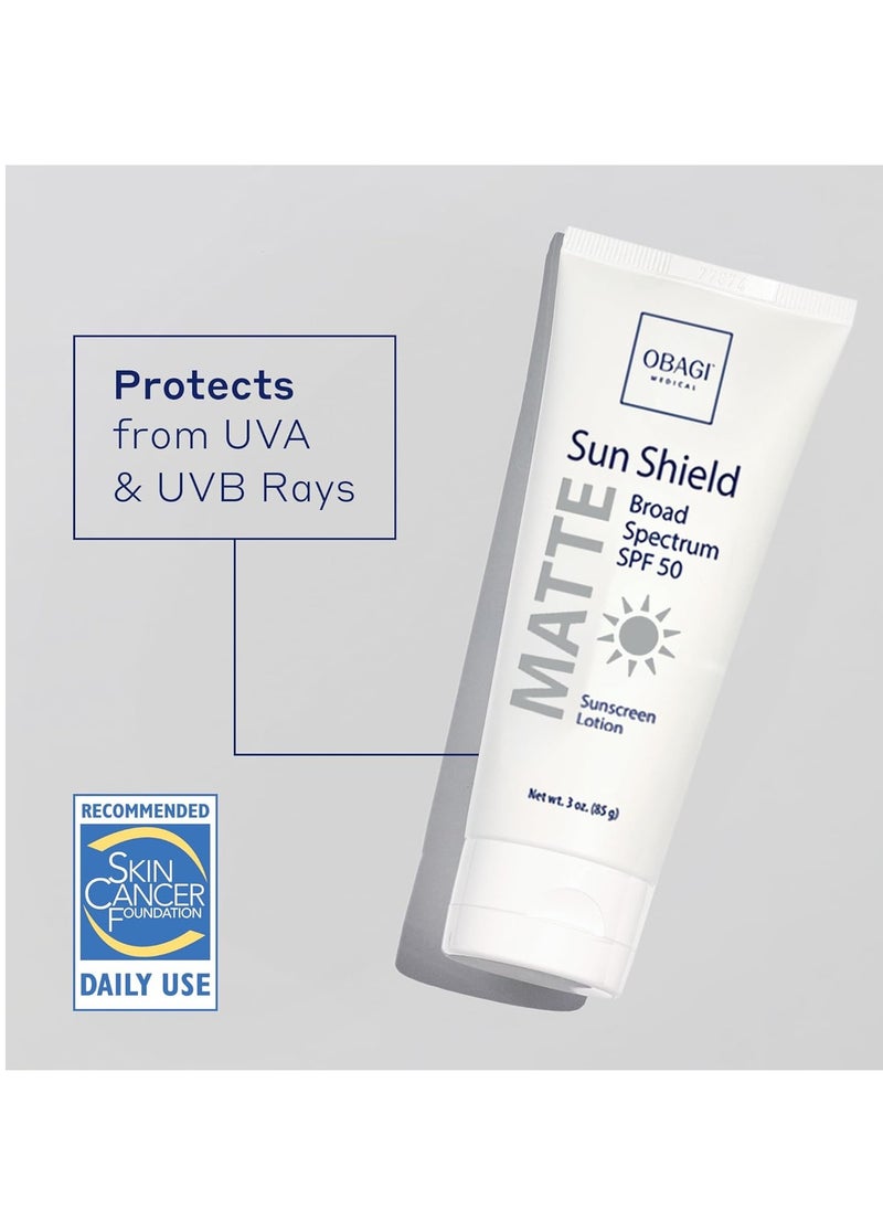 Obagi Medical Obagi Sunscreen Sun Shield Matte Broad Spectrum SPF 50 Sunscreen, combines UVB absorption and UVA protection, 3 oz  - Image 2