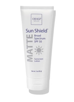 Obagi Sunscreen Sun Shield Matte Broad Spectrum SPF 50 Sunscreen, combines UVB absorption and UVA protection, 3 oz