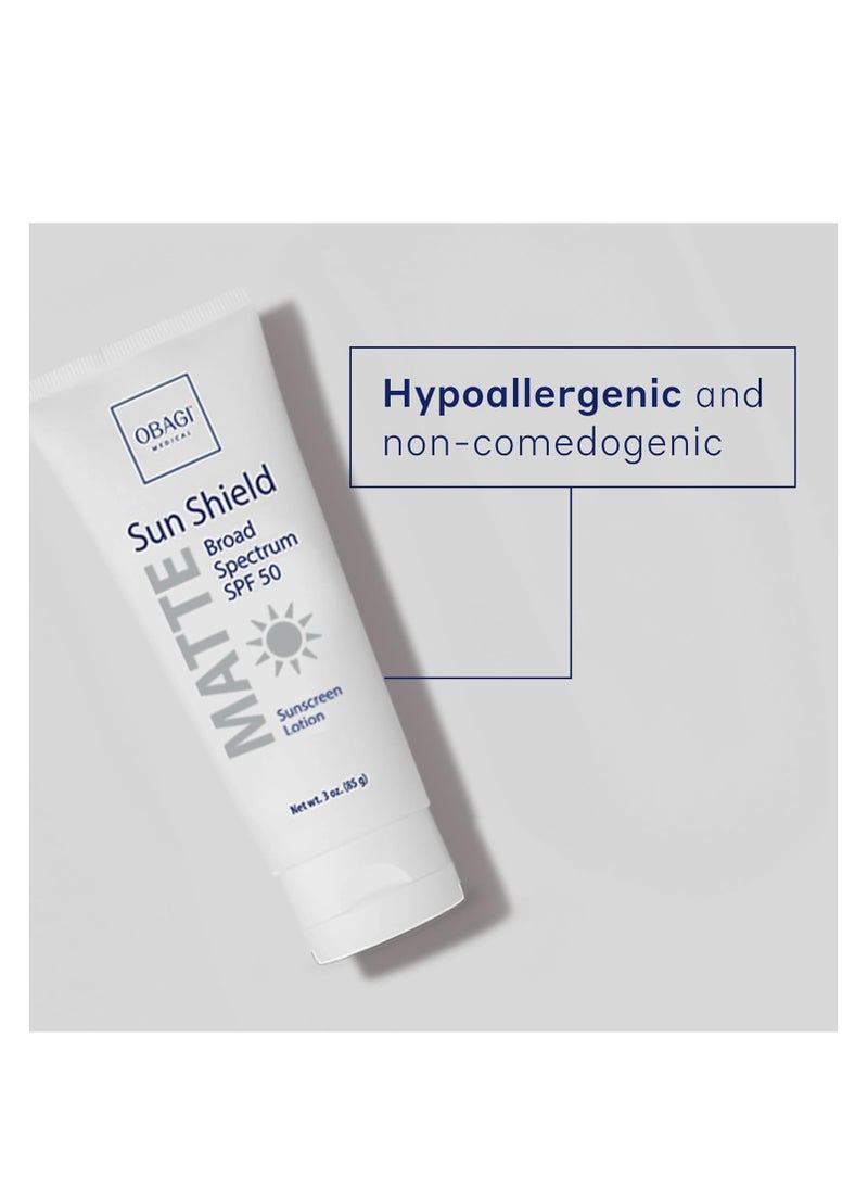 Obagi Medical Obagi Sunscreen Sun Shield Matte Broad Spectrum SPF 50 Sunscreen, combines UVB absorption and UVA protection, 3 oz  - Image 3