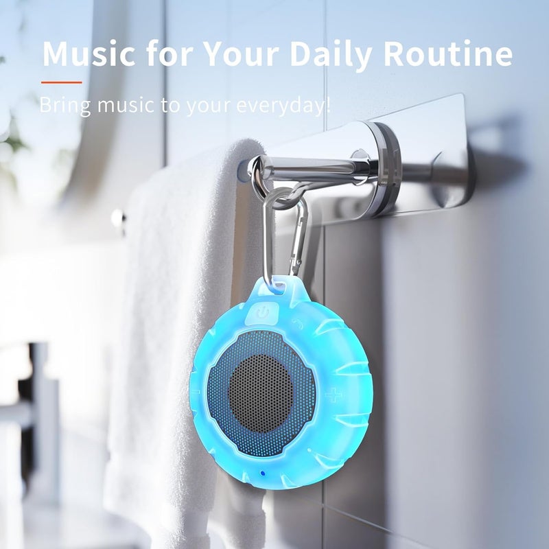 HEYSONG Waterproof Shower Bluetooth Speaker, Durable & Portable with Clear Sound, Ideal for Shower, Pool, Beach & Kayaking – Great Gift for All Ages - Image 2