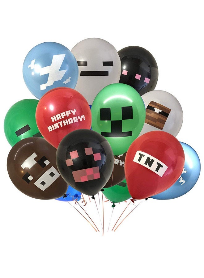 24-Piece Decorative Birthday Party Inflatable Balloon Set Game Theme Boy - Image 1