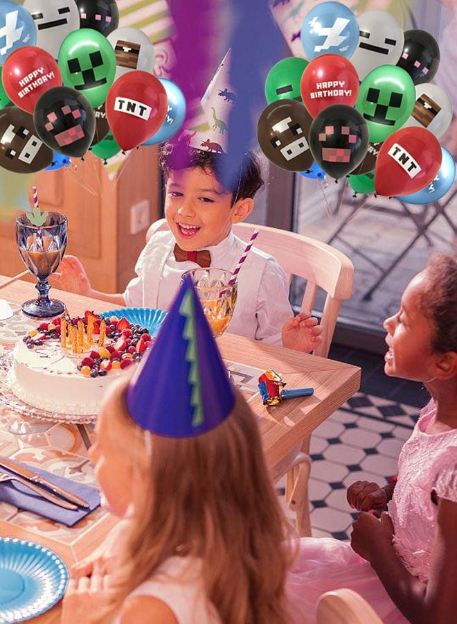 24-Piece Decorative Birthday Party Inflatable Balloon Set Game Theme Boy - Image 2