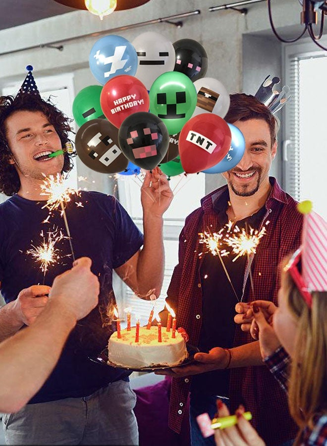 24-Piece Decorative Birthday Party Inflatable Balloon Set Game Theme Boy - Image 3