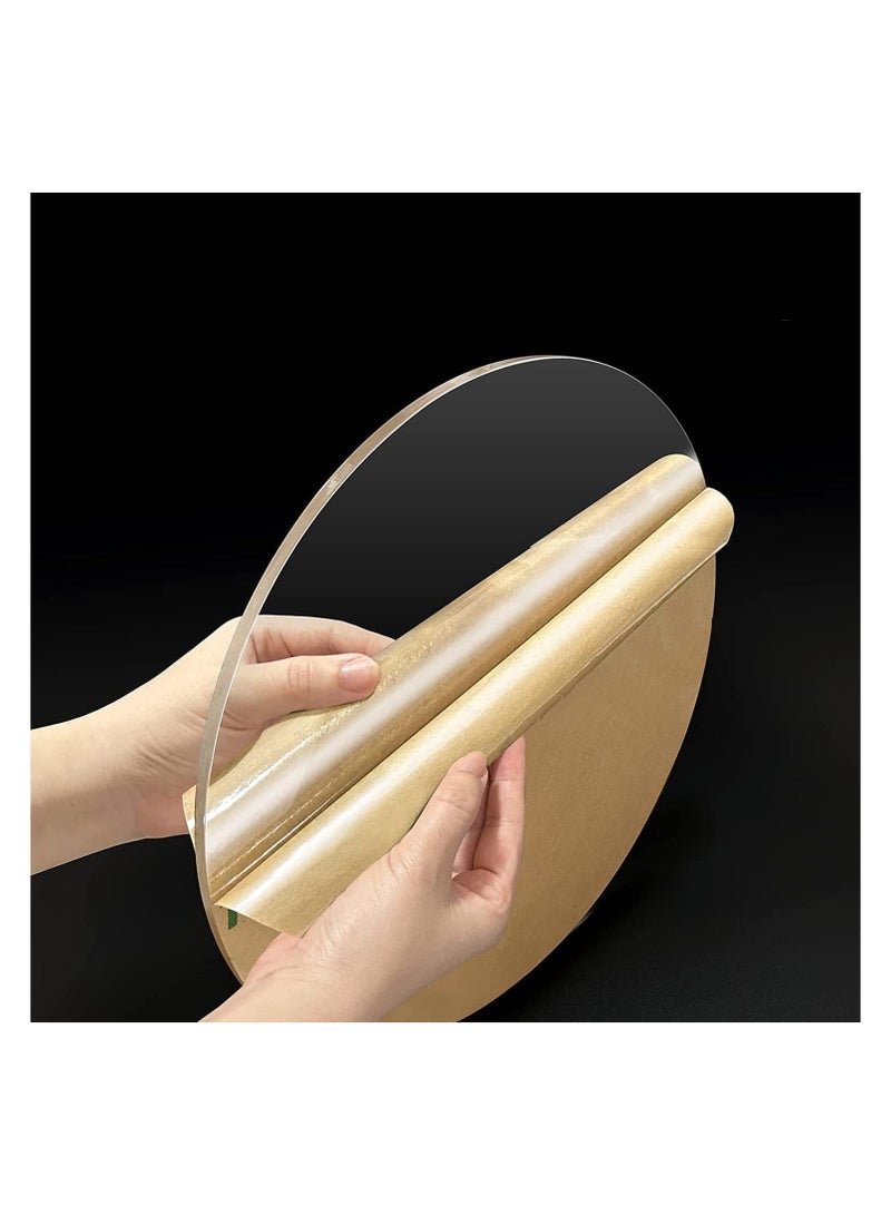 Generic Round Plexiglass Sheet, 2 Pieces 12 Inch Diameter Clear Acrylic Circle, Round Cake Disk Acrylic Sheet, Plexiglass Table Top, Round Acrylic Backdrop, 1/8”Thick  - Image 3