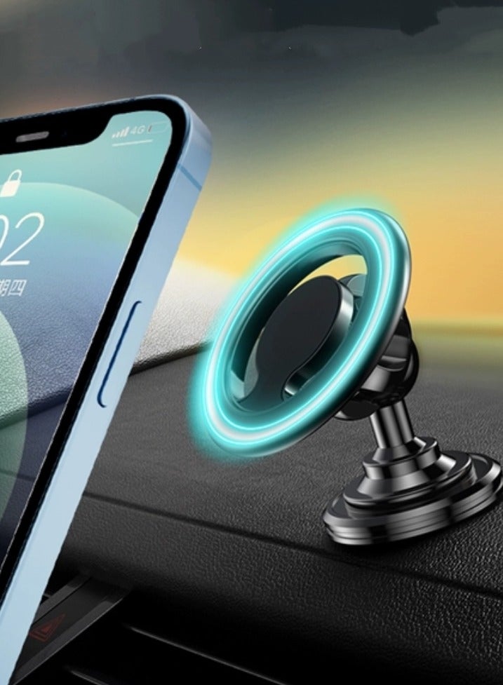 Car holder, car phone magnetic vent, car phone magnetic adhesive, car dual-use phone holder, rotating car holder adapter, black  - Image 2