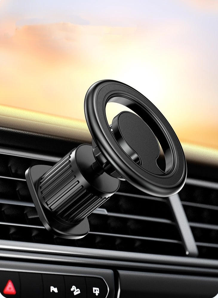 Car holder, car phone magnetic vent, car phone magnetic adhesive, car dual-use phone holder, rotating car holder adapter, black  - Image 4