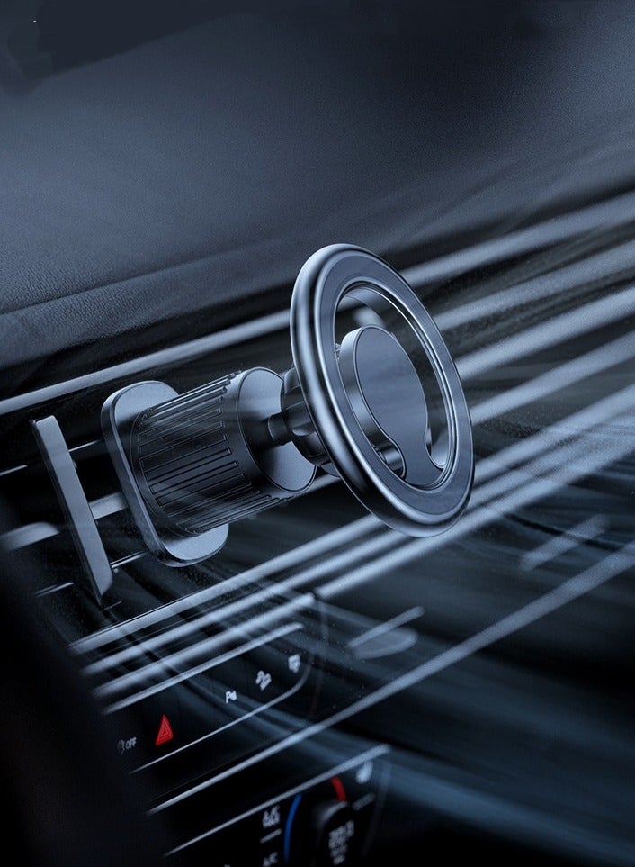 Car holder, car phone magnetic vent, car phone magnetic adhesive, car dual-use phone holder, rotating car holder adapter, black  - Image 5