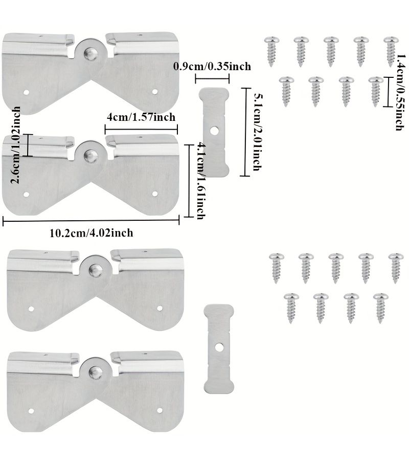 4Pcs Downspout Extension Hinge Rectangular Square Water Pipe - Image 5