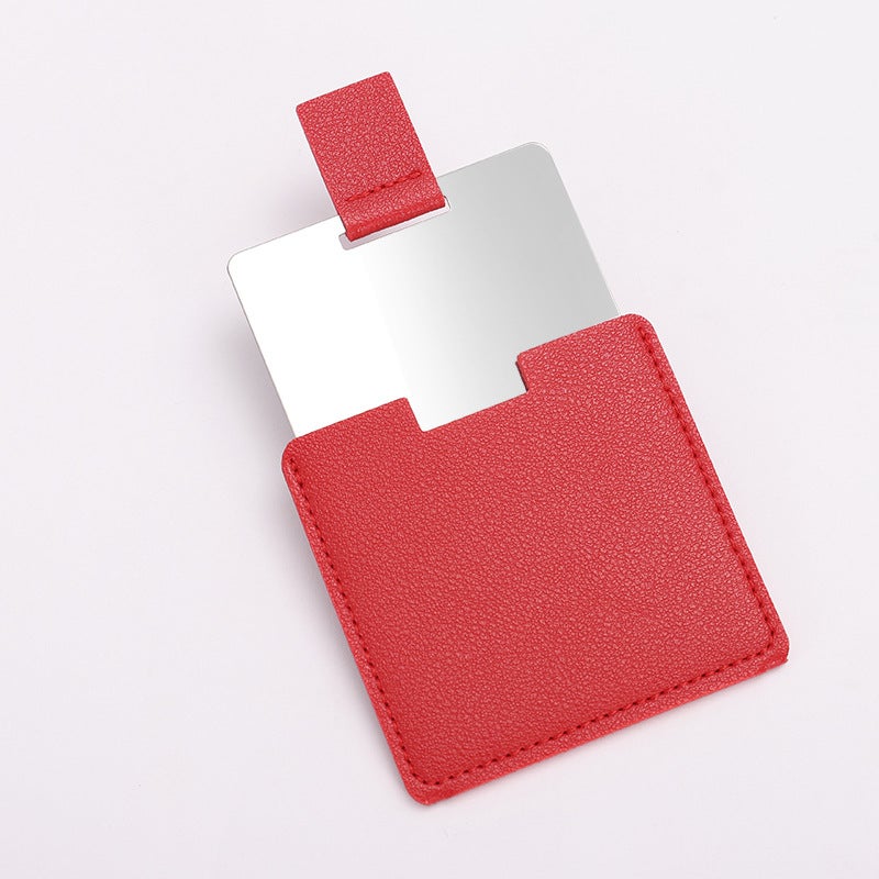 Stainless Steel Card Mirror Portable Drop-Resistant Borderless Cosmetic Makeup Mirror Square Card Case Portable Small Mirror - Image 1
