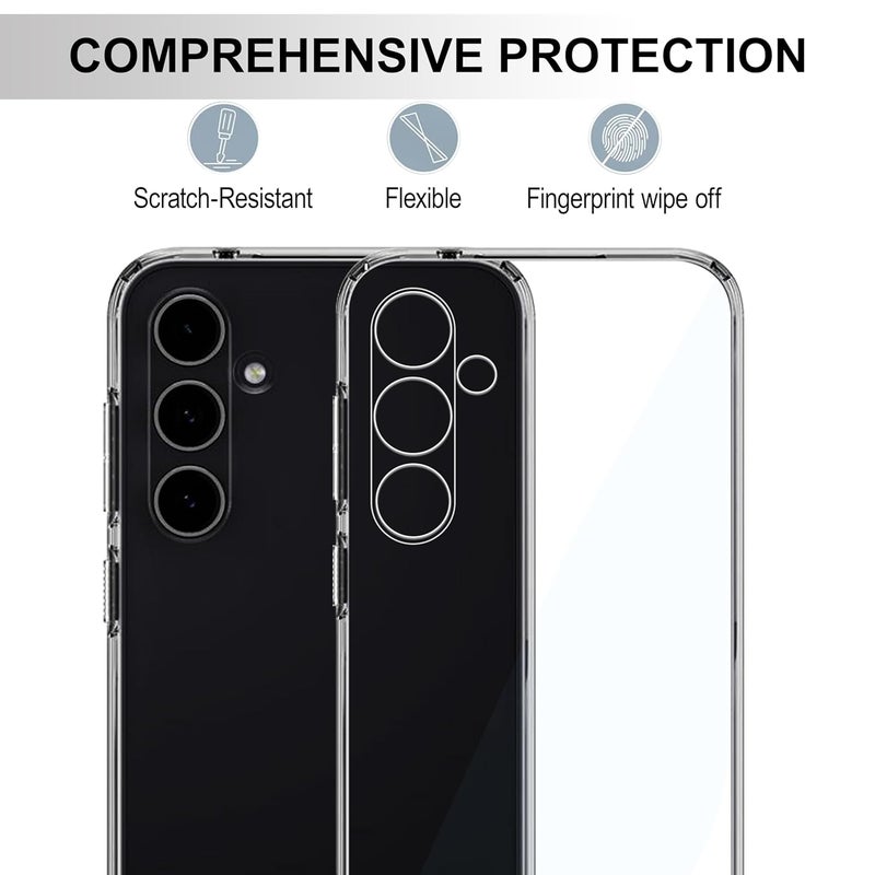 Cedo Samsung Galaxy S23 FE (5G) Clear Case | Soft Flexible Slim-Fit | Full Body 360 Protection Shock Proof TPU Back Cover (Transparent) - Image 5