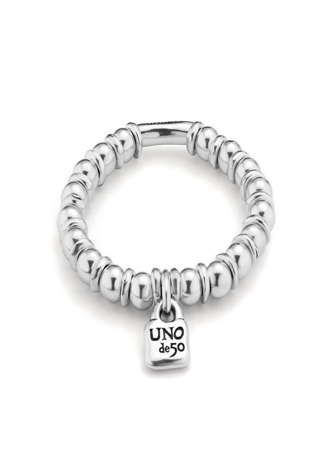 Uno de 50 BOHEMIAN Stretch Bracelet, Sterling Silver-Plated, Handmade in Spain - Image 1