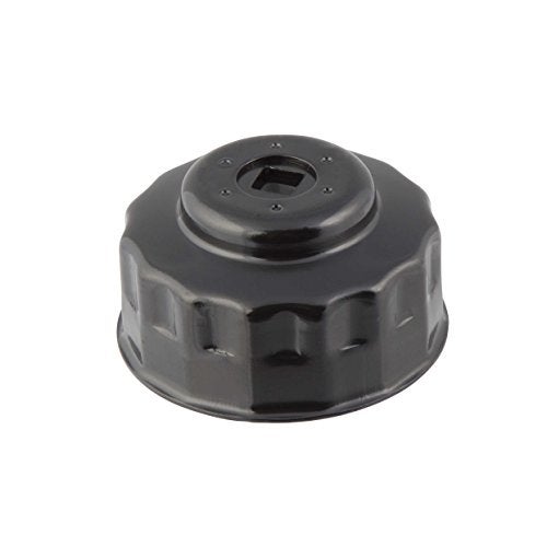 Steelman Low Profile Oil Filter Cap Wrench Socket 75mm and 77mm x 15 Flute, 3/8-inch Drive, Heavy Duty Chrome Vanadium Steel - Image 1