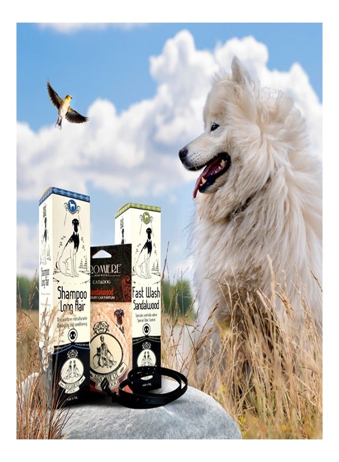 Aromiere Dog Fast Wash Sandal Wood  (Dry Shampoo Waterless) 250 ml (8.45 oz)  size  Made in Italy - Image 2