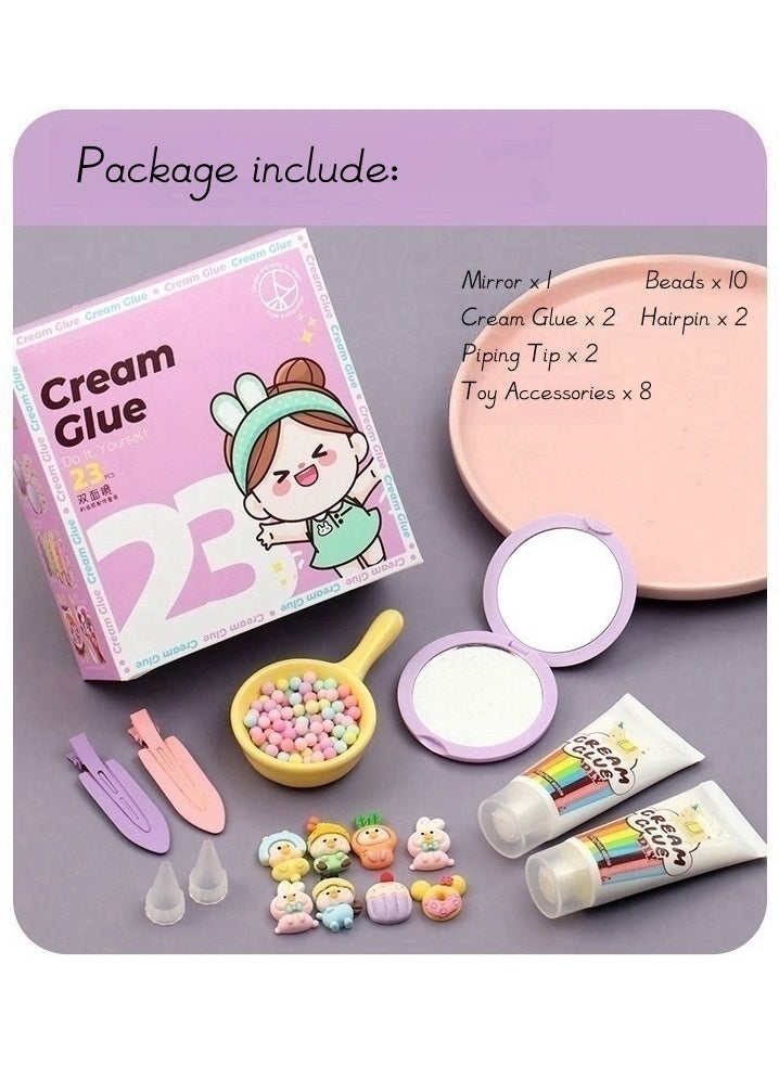 Cutie Cute Whipped Cream Glue DIY Gift Set Handmade Craft DIY Decorations  - Image 2