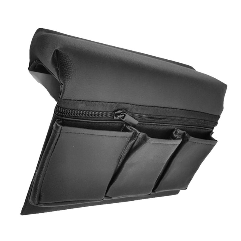 Generic JECOMPRIS Car Door Side Storage Pocket : Leather Window Armrest Bag Black Car Door Window Armrest Pad Universal Interior Accessories - Image 1