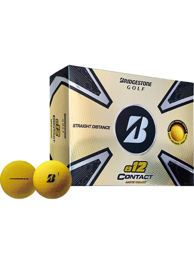 Bridgestone Golf E12 Contact Green Three-Piece Golf Balls, Matte Green, 1 Box, Bgb2123005Gx - Image 2