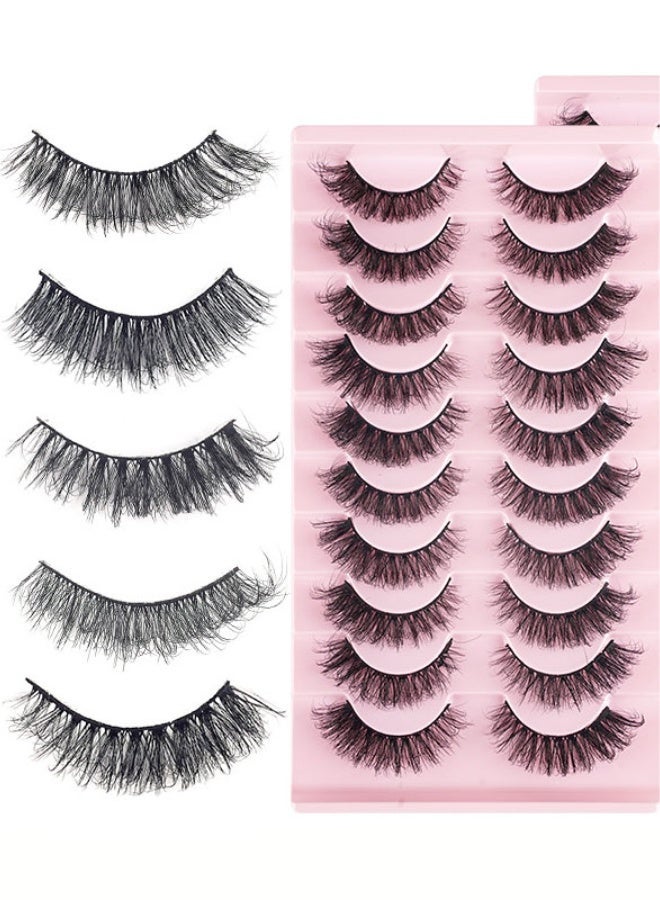 PLUSOX Self Adhesive False Eyelashes Clusters Kit 8D Curl Pre Glued Wispy Lashes Kit With Transparent Mink Ribbon for Beginners, Press On Glueless Individual Lashes DIY Eyelashes - Image 3