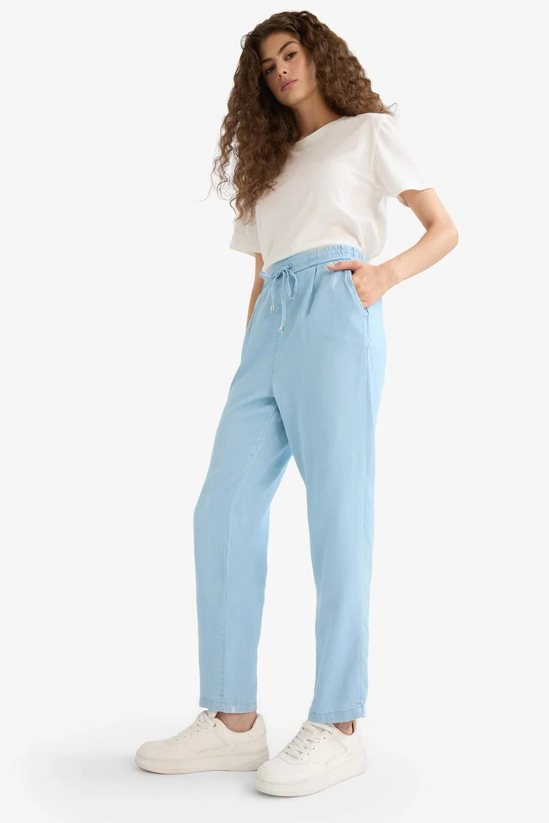 DeFacto Carrot Fit High Waist Ankle Length Washed Jeans