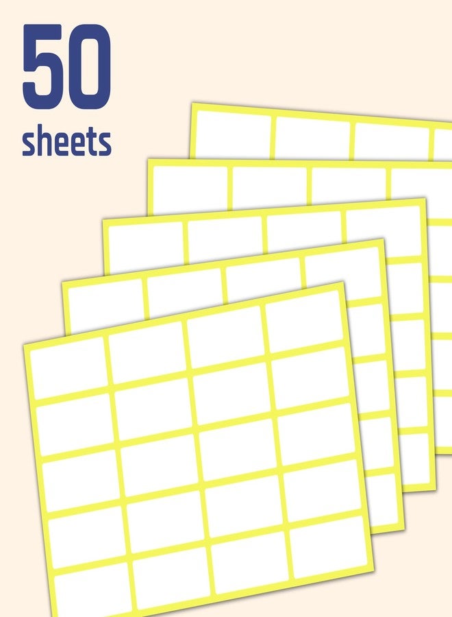 TownStix 1000 Pack, 1.5" x 0.75" - Blank White Labels Stickers to Write On, Stick On Adhesive Sticky Labels - Image 3