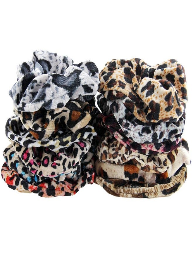 LOVEF 24pcs Leopard Print Hair Bands Scrunchy Hair Ties Ropes Scrunchies for Women Hair Accessories - Image 4