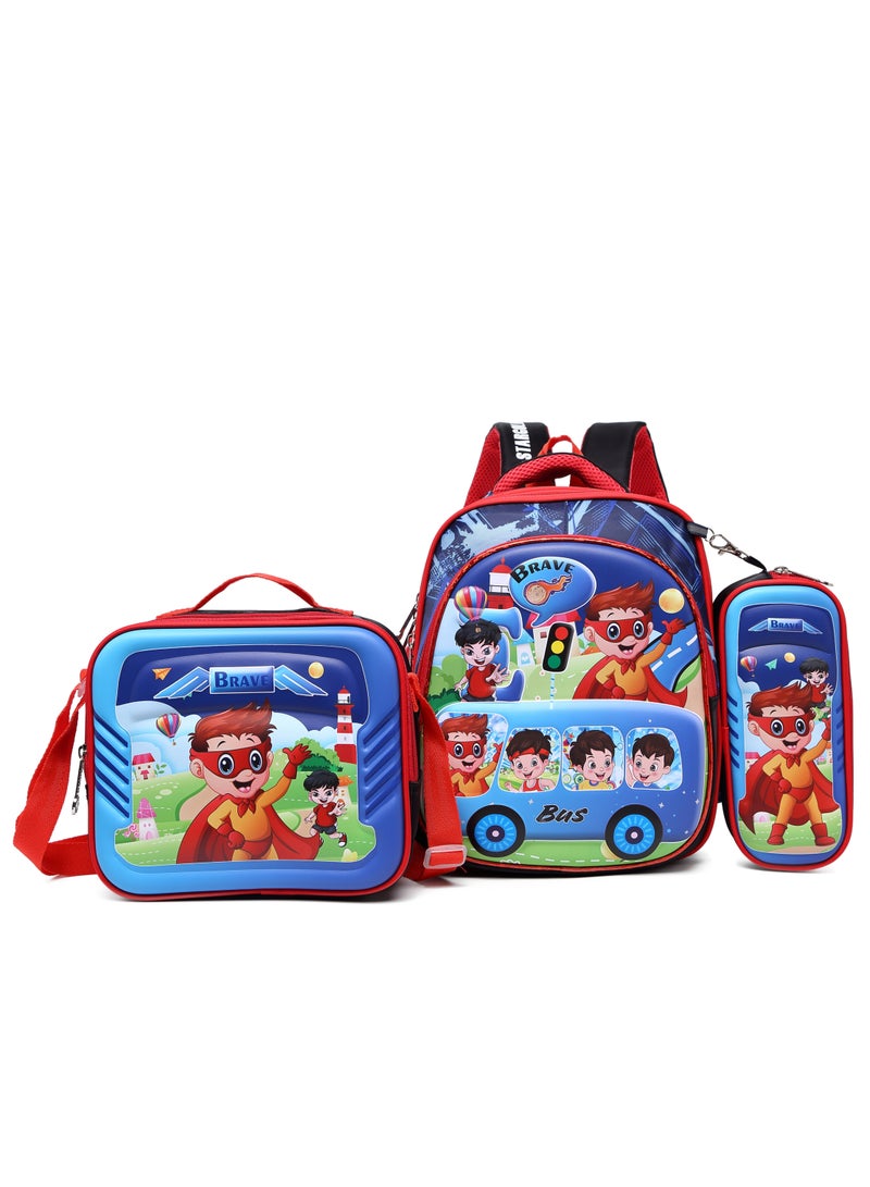 Stargold Baby Backpack 3Pcs Combo For Baby Girl With Adjustable Strap For School 12 Inch