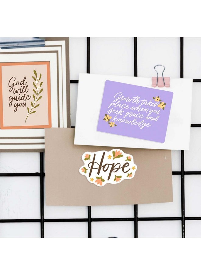 Navy Peony - Spiritual Faith Vision Board Stickers For Christians (48 Pieces) Floral Minimalist Style ; Religious Christian Stickers For Bible Journaling And Christian Planners - Image 1
