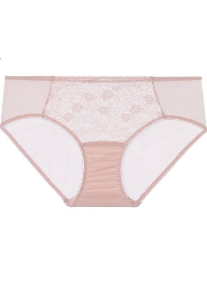 Aimer Women'S Lace Mesh Cotton Crotch Thin Low-Rise Underwear, Am237721, Nude Color, Size 170 - Image 2