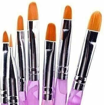7pcs Nail Art Brushes Nail Paint Tools Nail Tips Acrylic UV Gel False Nails Painting DIY Nail Polish Pens Manicure Beauty Nail Art Tools Nail Accessories For Home Salon Nail Art Tips Builder Brush - Image 5