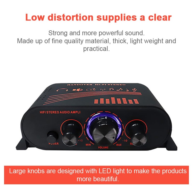 AK170 Portable Audio Power Amplifier Compact Speaker Amp for Car and Home - Image 4