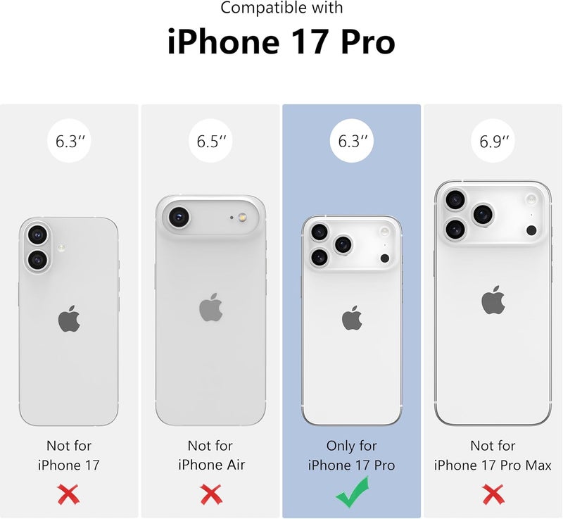 حافظة مغناطيسية من لهاتف iPhone 17 Pro، بتصميم نقاط متناثرة جميل، غطاء واقي ناعم من البلاستيك الخالي من الرصاص (TPU)، مقاوم للصدمات، أنيق، مناسب للفتيات والنساء – اللون الأبيض. - Image 2