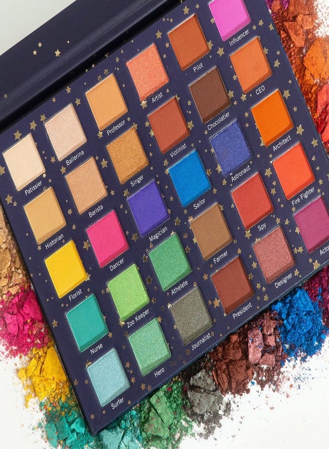 Sistar Sistarship Color Your Dream 30 Color Eye Shadow Palette Fun Vibrant Colors Full Pigmented Combination of Matte and Shimmer Shades - Image 1