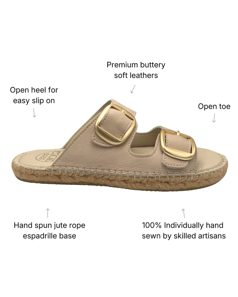 Shoeq Sand Urban Espadrille Slide for Women | Best Price UAE