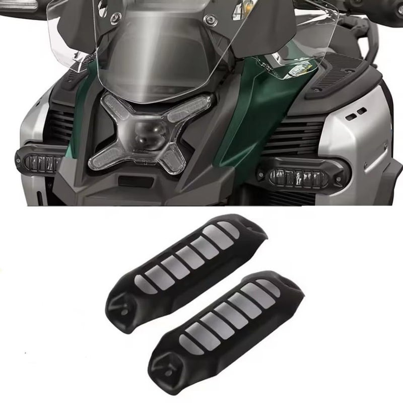 WALIPILUSI Compatible with BMW R 1300 GS Adventure R1300GS ADV 2024 2025 Motorcycle Accessories LED Auxiliary Light Protector Grill Light Lamp Holder Guard Cover