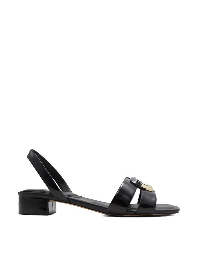 Alamaendar Ladies Black Heeled Sandals