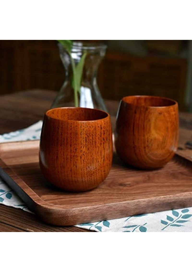 2pcs Handmade Natural Eco Friendly High Grade Jujube Wood Grain Coffee Tea Breakfast Milk Drinkware Green Tea Cup - Image 5