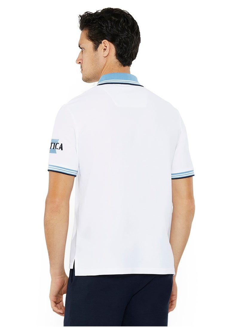 NAUTICA Essential Regular Fit Cotton Blend Logo Polo Shirt  - Image 3