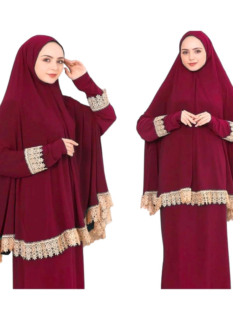 OLUDENIZ - Ramadan Women praying clothes, one size fits all women, distinctive design material, made in Turkey - Image 1