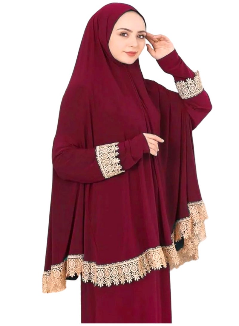 OLUDENIZ Women’s Prayer Dress – One Size Fits All, Elegant Design, Premium Fabric, Made in Turkey - Image 1