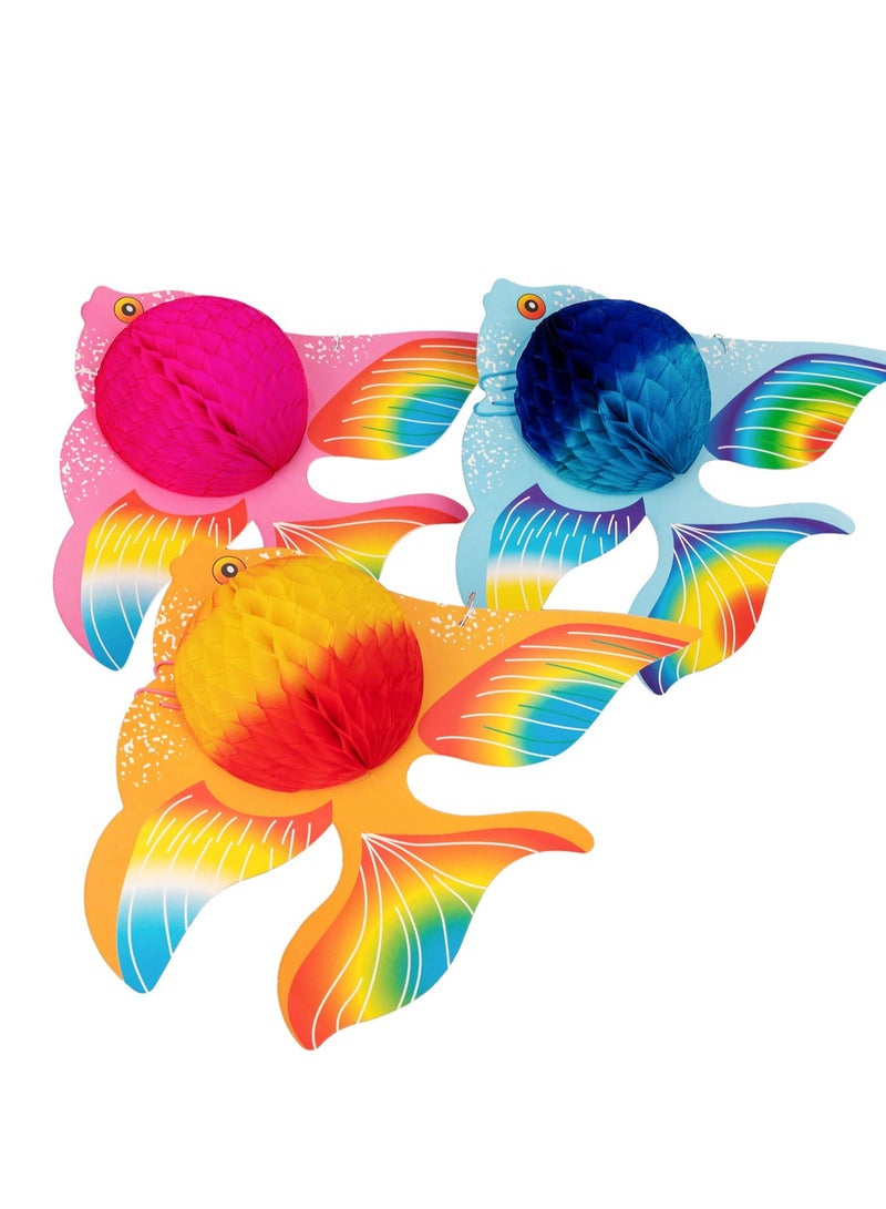 SOLARAE 12PCS Tropical Fish Party Decorations Supplies, Sea Animal Honeycomb Ball Centerpiece Under The sea Mermaid Luau Hawaiian Kids Birthday Ceiling Decor - Image 4