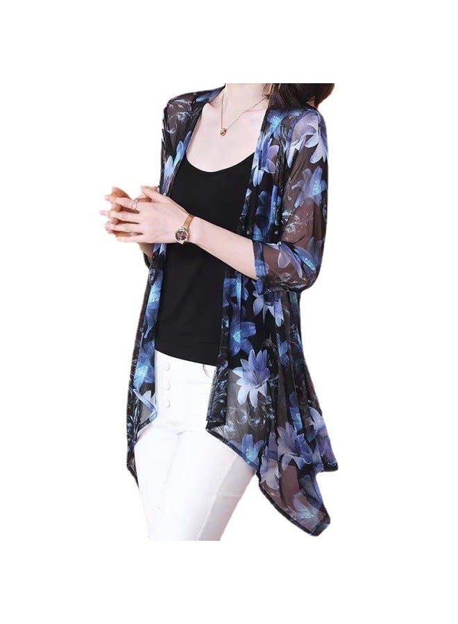 Song Feng Ya New Mid-length Sunscreen Clothing W En's Summer Outdoor Seven-sleeve Shawl Thin Cardigan Air-conditioning Shirt - Image 2