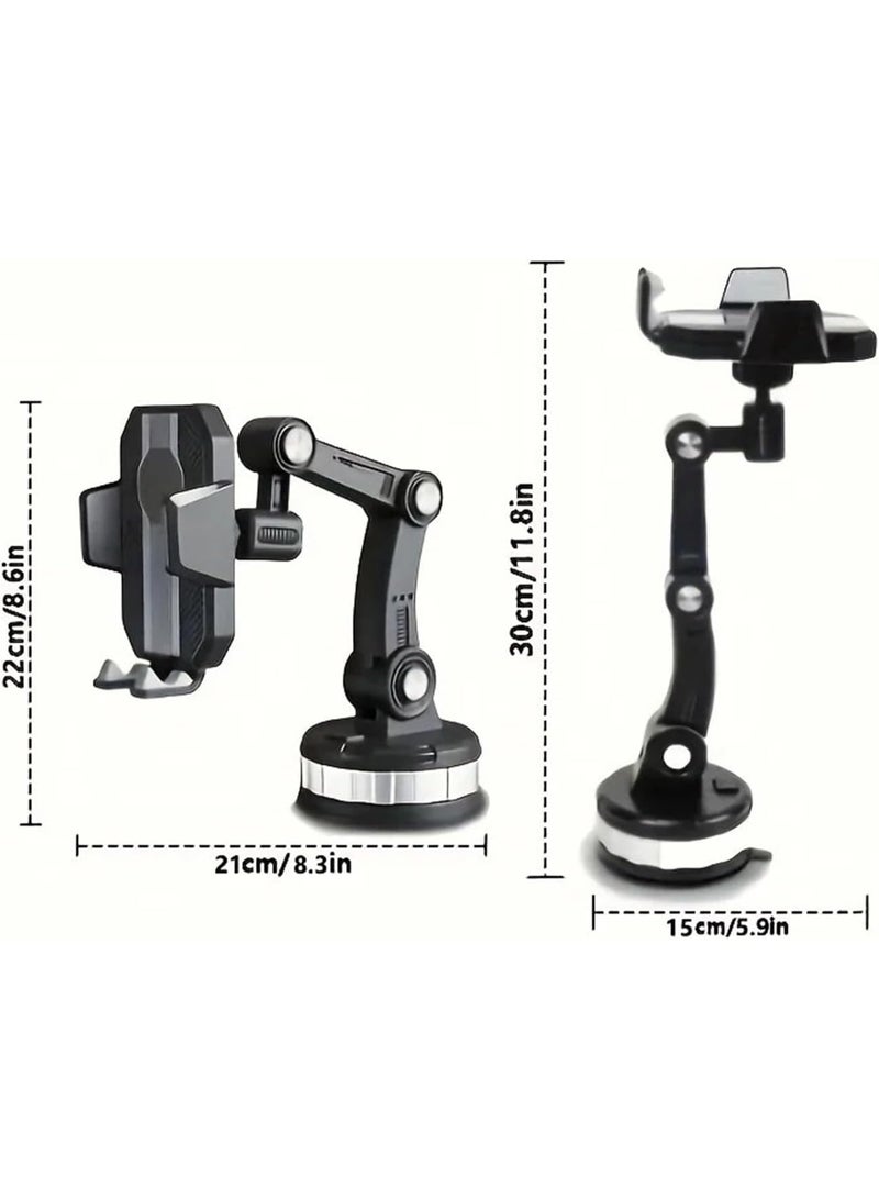 Bukela New 360° Rotating Car Phone Holder – Universal Fit with Extendable Arm and Shockproof Grip for Trucks and - Image 2