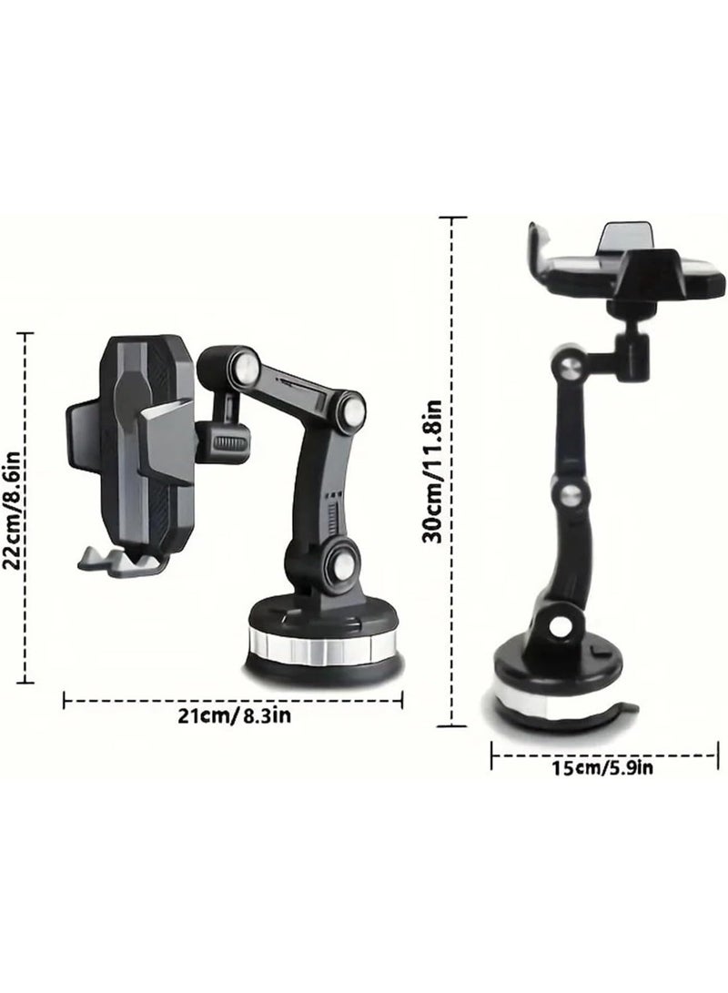 Bukela New 360° Rotating Car Phone Holder – Universal Fit with Extendable Arm and Shockproof Grip for Trucks and - Image 3